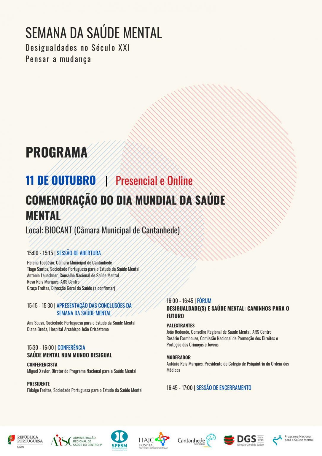 Comemoração do Dia Mundial da Saúde Mental 2021 - DGS